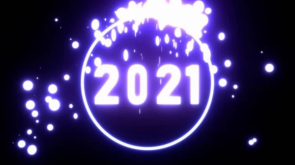 Feliz Ano Novo 2021 Tema Apresentação Ano Novo 2021 Fundo — Fotografia de Stock