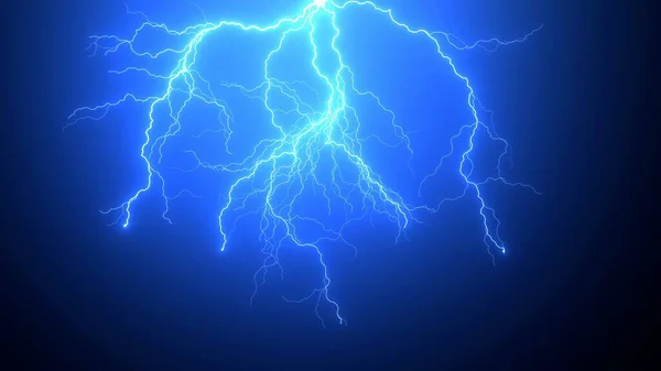 Impatto Realistico Naturale Illuminazione Colpi Fulmini Tempesta Elettrica Temporale Con — Foto Stock