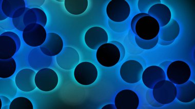 Aydınlatılmış ve parlayan ışık efektli soyut çok renkli çemberler, iş, teknoloji veya herhangi bir sunum projesi için soyut arkaplan, 3D.