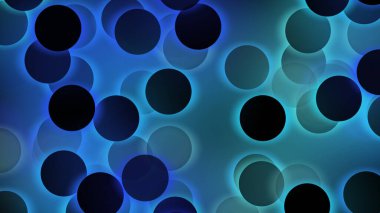 Aydınlatılmış ve parlayan ışık efektli çok renkli çemberler, iş, teknoloji veya herhangi bir sunum projesi için soyut arkaplan, 3D.