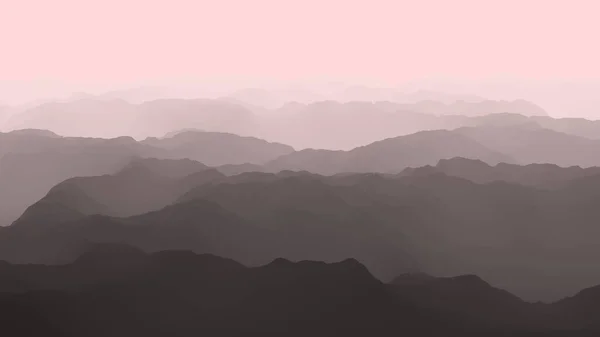 Luftaufnahme Der Majestätischen Und Dramatischen Nebelberge Flug Über Die Berge — Stockfoto