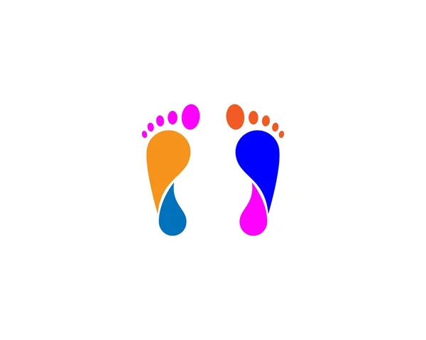 Foot Logo Vector Template — Stock Vector