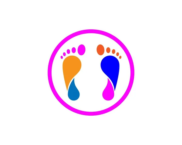 Fuß Logo Vektor Vorlage — Stockvektor