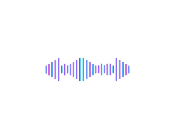 Sound Wave Ilustration Logo Vector Icon Template — Stock Vector