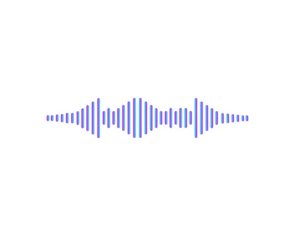 Modèle Icône Vectorielle Logo Ilustration Onde Sonore — Image vectorielle