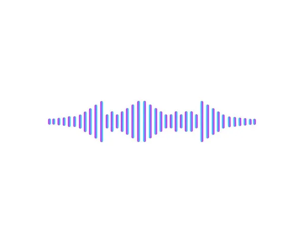 Sound Wave Ilustration Logo Vector Icon Template — Stock Vector