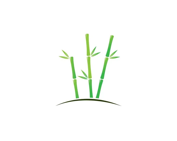 Bambú Con Hoja Verde Para Logotipo Icono Plantilla Vector — Archivo Imágenes Vectoriales