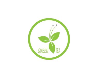 Çay vektörü simgesi logo şablonu