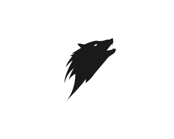 Head Wolf Logo Plantilla Vector Ilustración — Archivo Imágenes Vectoriales