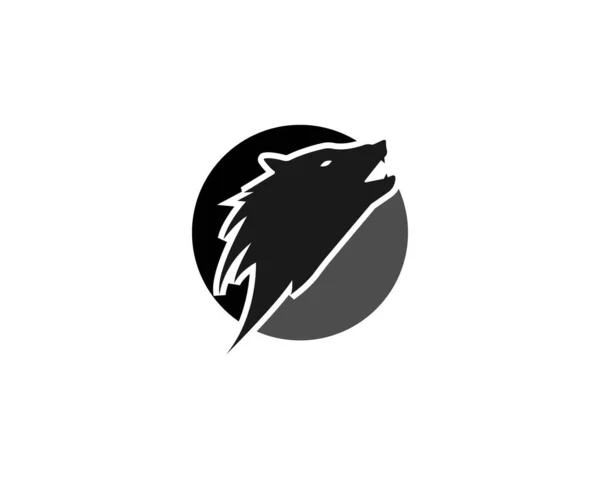 Head Wolf Logo Vorlage Vektor Illustration — Stockvektor