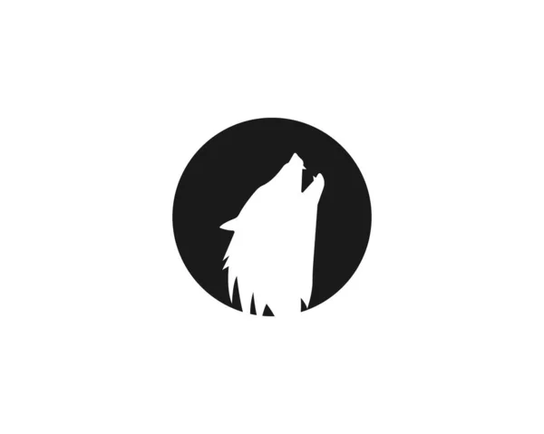 Head Wolf Logo Plantilla Vector Ilustración — Archivo Imágenes Vectoriales