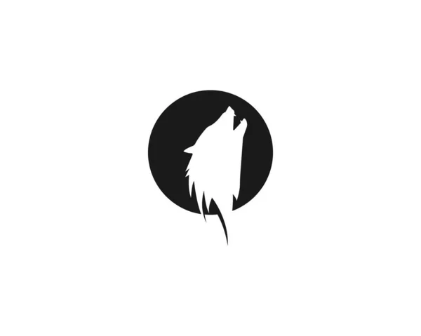 Head Wolf Logo Vorlage Vektor Illustration — Stockvektor