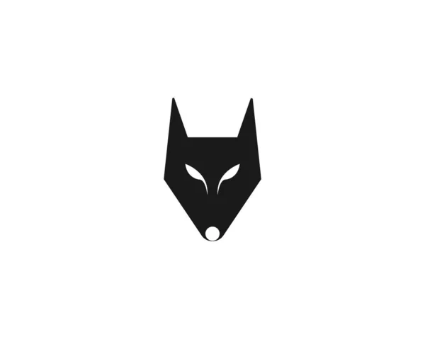 Head Wolf Logo Plantilla Vector Ilustración — Vector de stock