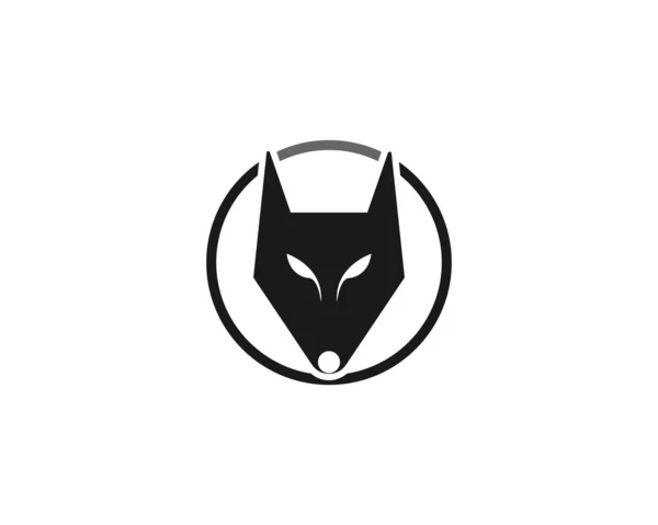 Head Wolf Logo Template Vector Illustration — Stock Vector