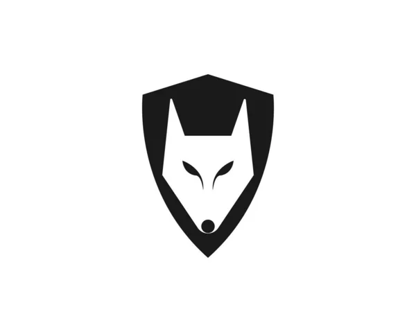 Head Wolf Logo Vorlage Vektor Illustration — Stockvektor