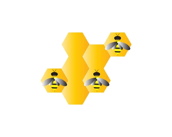 Biene Logo Vorlage Vektor Symbol Illustration Design — Stockvektor