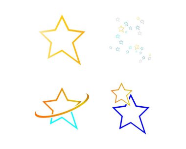 Yıldız Logosu Şablonu vektör illüstrasyon tasarımı