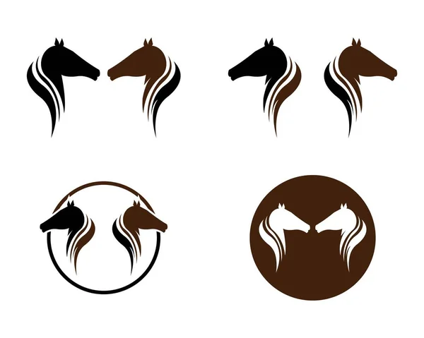 Modelo Logotipo Cavalo Design Ilustração Vetorial — Vetor de Stock