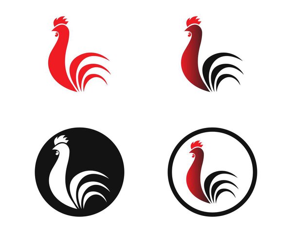 Rooster Logo Template vector illustration