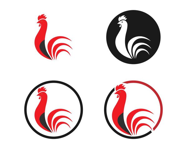 Rooster Logo Template vector illustration