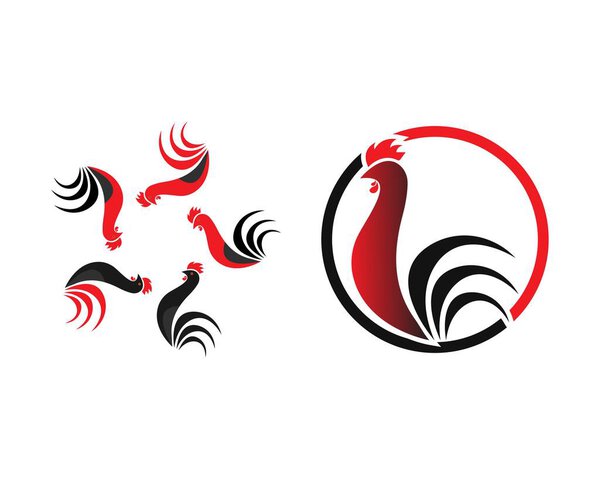 Rooster Logo Template vector illustration