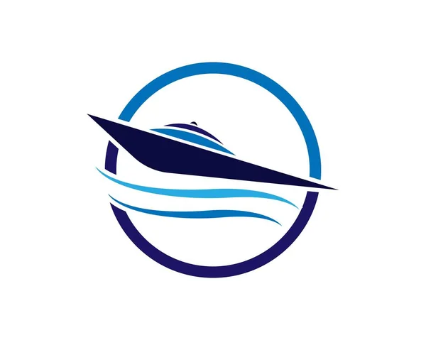 Crucero Logo Plantilla Vector Icono Diseño — Vector de stock
