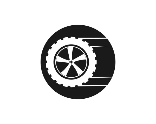 Reifenservice Symbol Vektor Plakette Mit Rad Für Reifenservice — Stockvektor