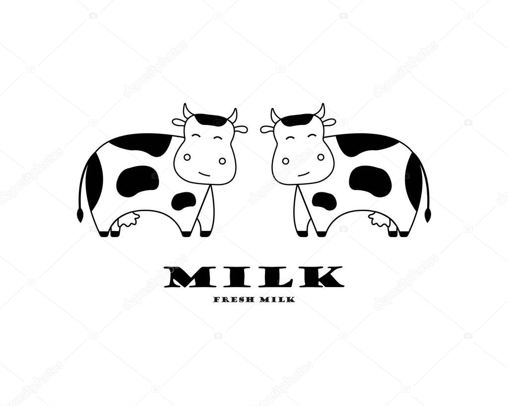 milk logo vector template