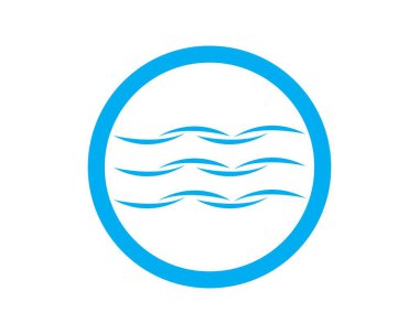 Su Dalgası sembolü ve simge logo şablonu vektörü
