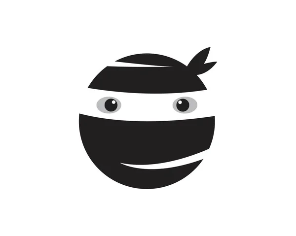 Mall För Ninja Logo Design — Stock vektor