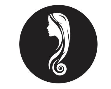 Kadınlar siluet karakteri Logo ile karşı karşıya