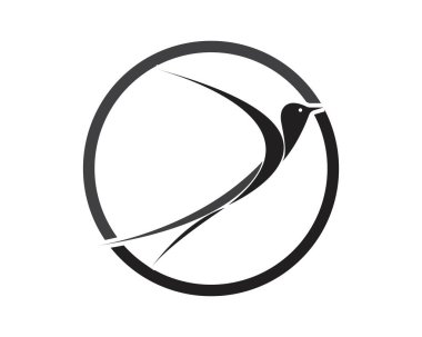 Kuş Logosu Şablonu vektör çizimi