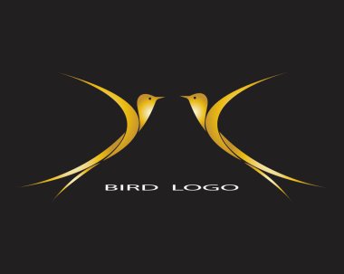 Kuş Logosu Şablonu vektör çizimi