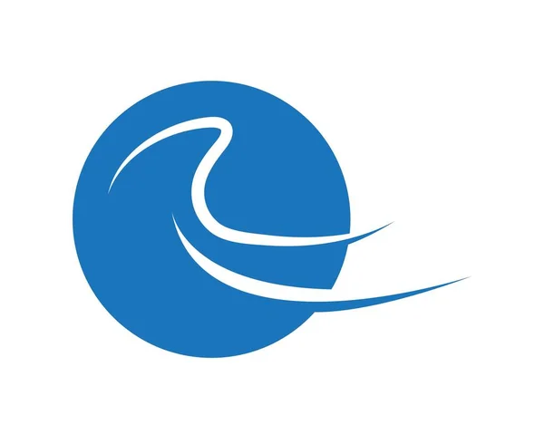 Wasserwelle Icon Logo Vorlage — Stockvektor