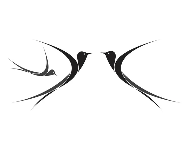 Kuş Logosu Şablonu Vektör Çizimi — Stok Vektör