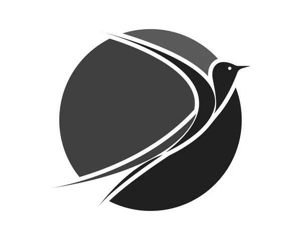 Pájaro Logo Plantilla Vector Ilustración — Archivo Imágenes Vectoriales