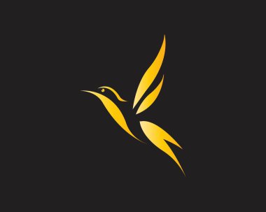 Kuş Logosu Şablonu vektör çizimi