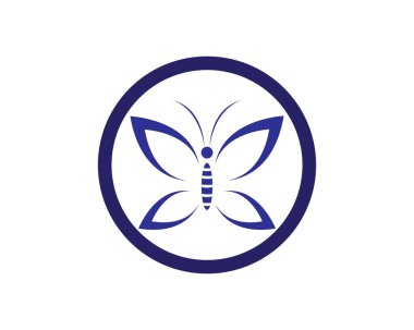Güzellik Kelebeği Logo Şablonu Vektör simgesi tasarımı