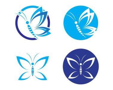 Güzellik Kelebeği Logo Şablonu Vektör simgesi tasarımı