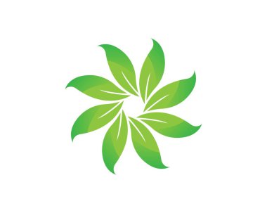 Yeşil yaprak ekolojisi doğa element vektör simgesi