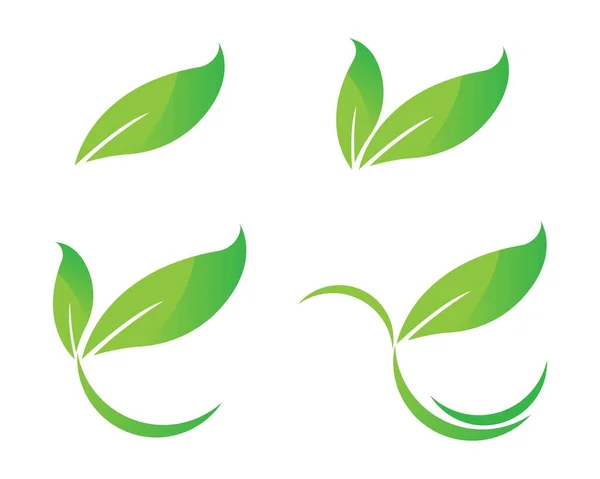 Green Leaf Ecology Nature Element Vector Icon — Stock Vector
