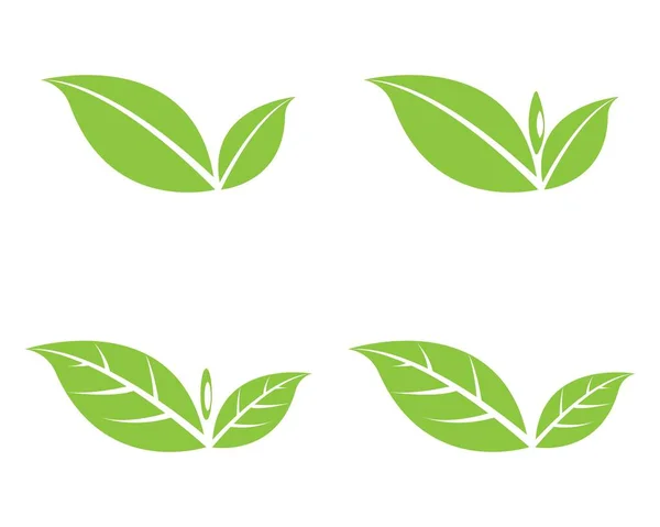 Green Leaf Ecology Nature Element Vector Icon — Stock Vector