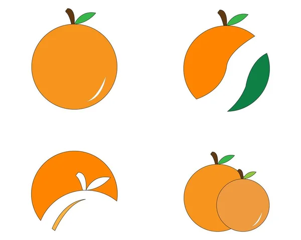 Turuncu logo tasarımı. Vektör illüstrasyonu