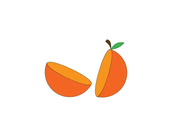 オレンジのロゴデザイン ベクターイラスト — ストックベクタ
