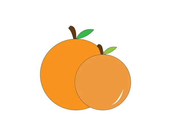 オレンジのロゴデザイン ベクターイラスト — ストックベクタ
