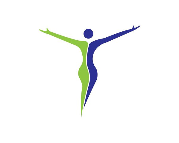 Развлечения людей Здоровый образ жизни Логотип вектора