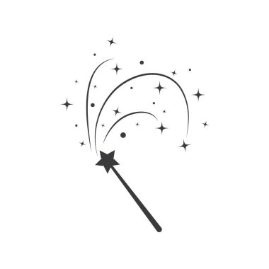 Sihirbaz çubuğu simgesi logo vektör illüstrasyonu