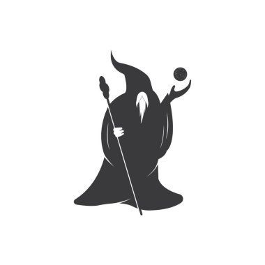 Kara Büyücü karakter logo vektörü