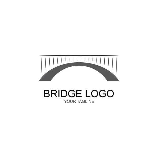 Projekt Ilustracji Wektorowej Ikony Wektora Logo Mostu — Wektor stockowy