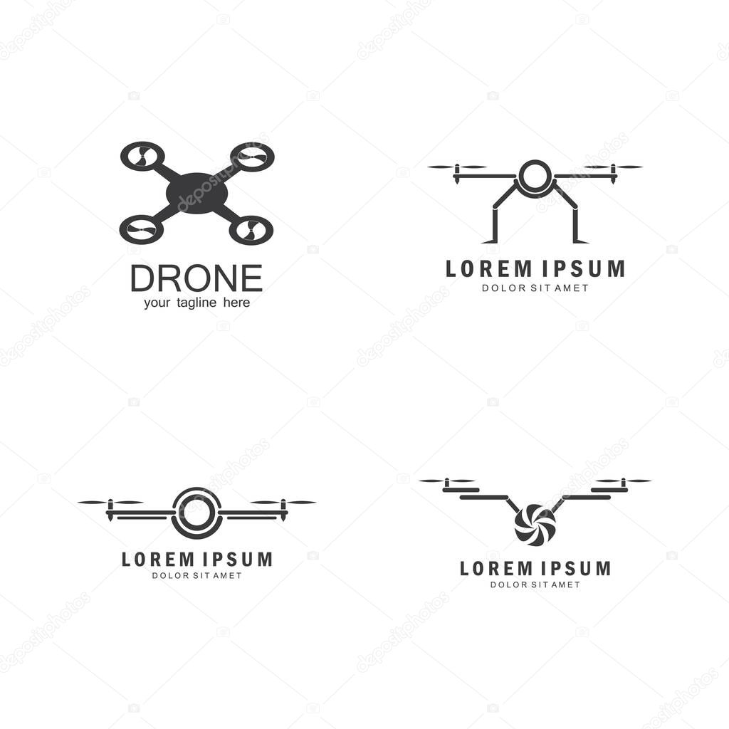 Drone Logo Template Design Vector, Emblem, Design Concept, Creative symbol, Icon